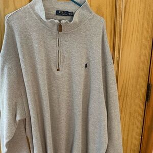 Ralph Lauren Heather Gray Men's Zip-Up Sweater